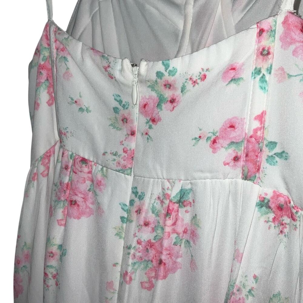 Altar'd State Corset Bodice Maxi  Pink Floral  Zandry Dress M NWOT Wedding Guest - Picture 13 of 15